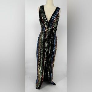 Club L London Multicolor Sequin Gown